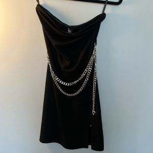 Motel Rocks NWT black dress with chain